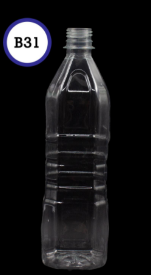 Picture of بطري  1000 سي سي (چهارگوش) 24گرم شفاف دهانه 28 -