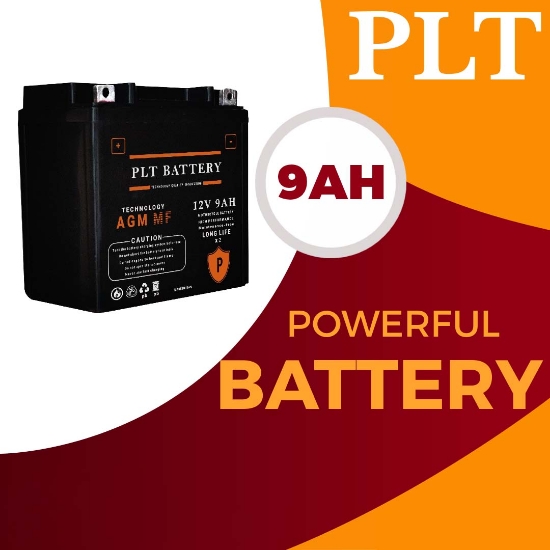 Изображение باتری 12 ولت،9آمپر PLT