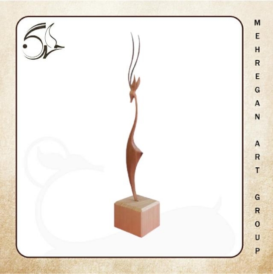 Picture of مجسمه چوبی غزال رها