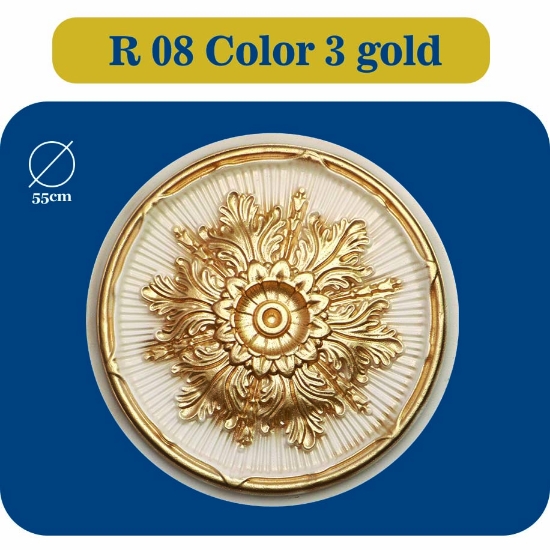 Picture of دور لوستری پلی استایرن مدل R 08 COLOR3 GOLD
