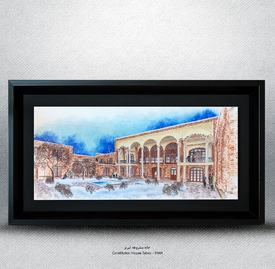 صورة تابلو کاشی خانه مشروطه تبریز