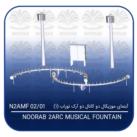 تصویر  آبنمای موزیکال دو کانال دو آرک نوراب (۱)