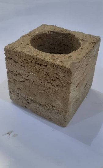 صورة گلدان سنگی فسیلی
