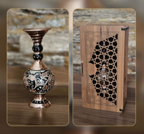 Изображение گلدان مسی نقره کوب